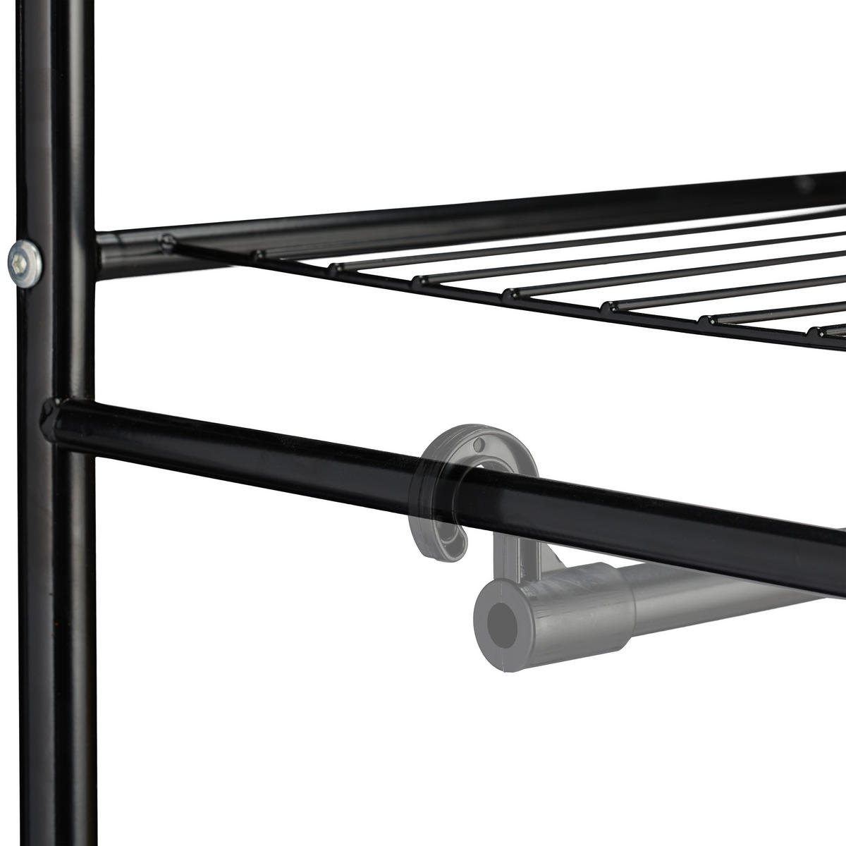 KLEIDERSTÄNDER Metall - Schwarz, Metall (78/161/36cm) - Relaxdays