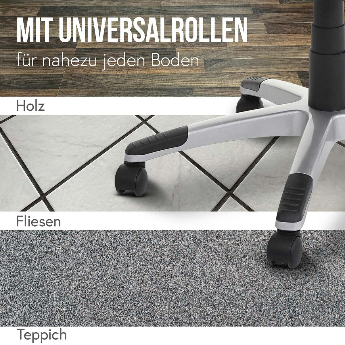 BÜROSTUHL Schwarz - Schwarz, Textil (73/120/78cm) - MCW