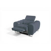 SESSEL Bastien Relax In Stoff Gemma - Blau, Holzwerkstoff/Textil (125/95/97cm) - Fun Möbel
