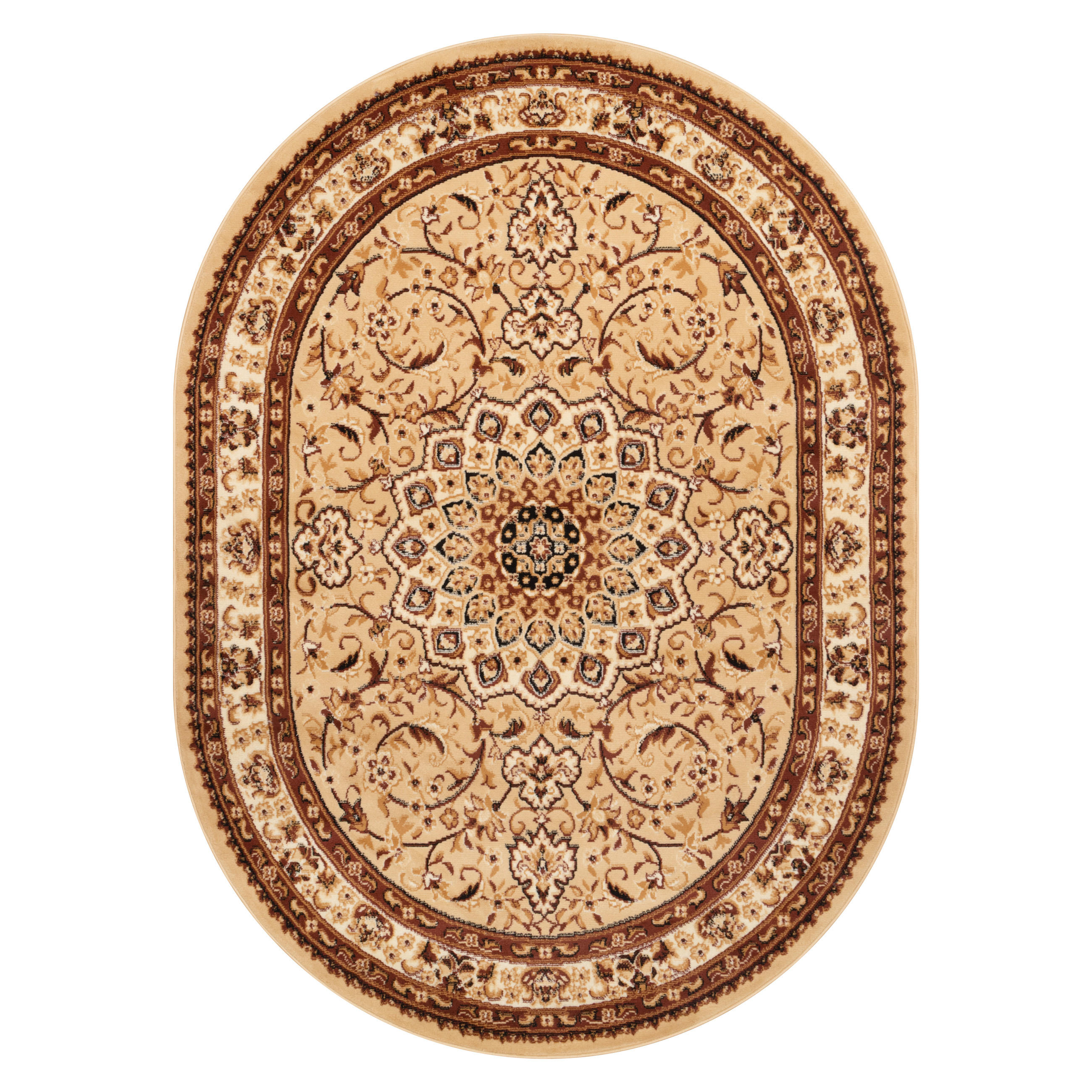 TEPPICH ATLAS oval beige orientalisch 160/220 cm - Beige, Textil (160/220cm) - Tapiso