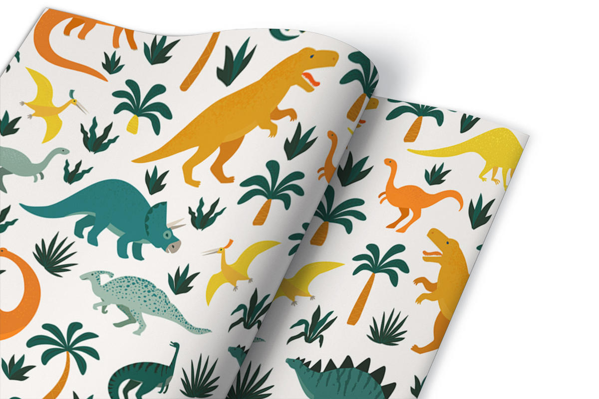 MÖBELAUFKLEBER 100x50 cm Dinosaurier - Multicolor, Kunststoff (100/50/50cm) - TULUP