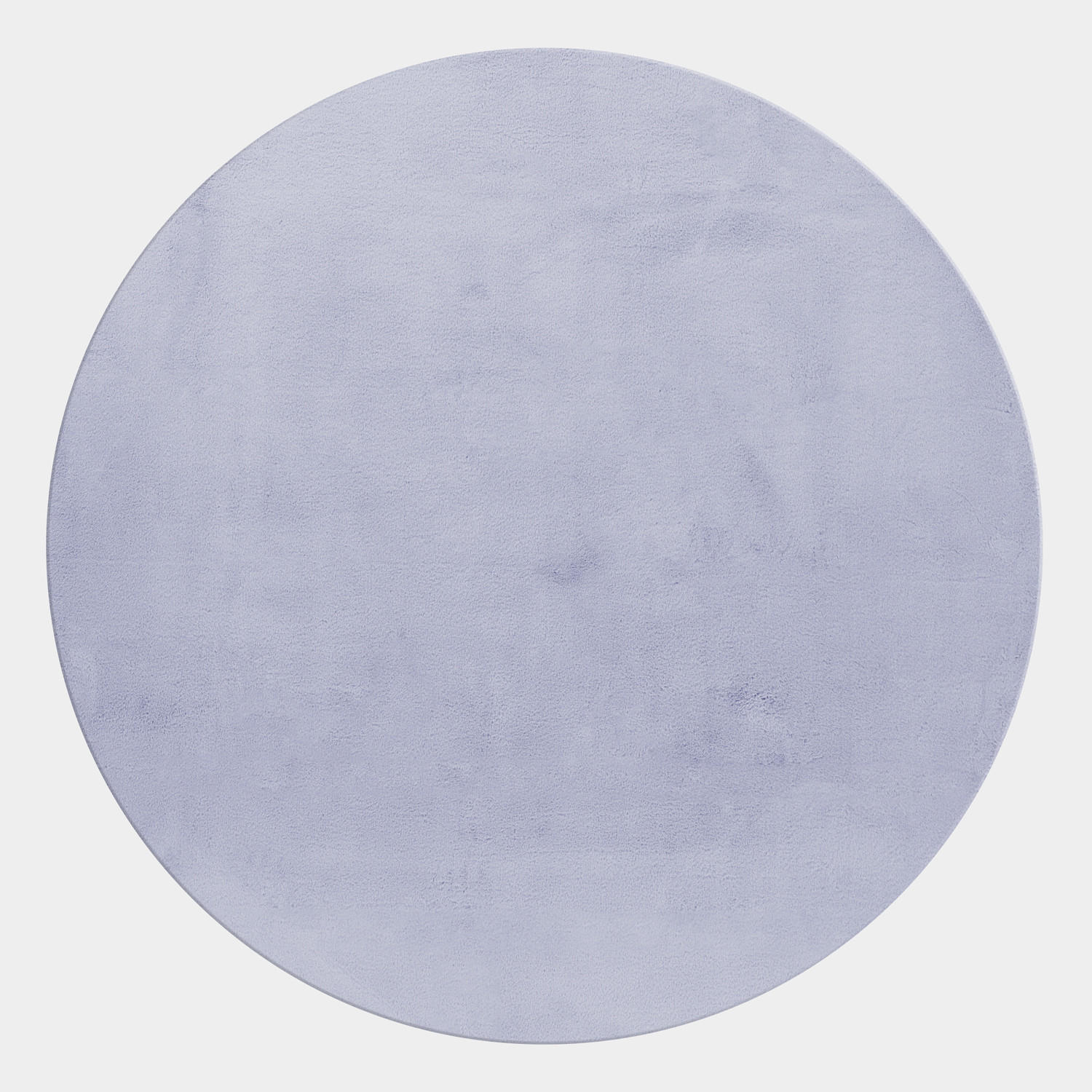 TEPPICH Wohnzimmer Einfarbig Pflegeleicht Waschbar OEKO-TEX Rund Silber 120x120 cm Flur – NECKAR - Silberfarben, Textil (120/120cm) - KADIMA DESIGN