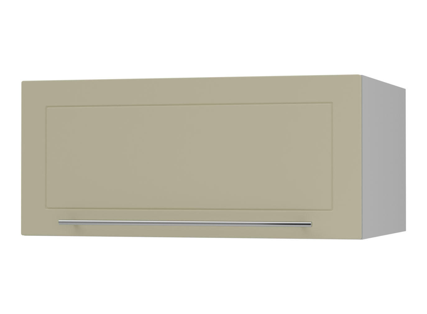 KLAPPHÄNGESCHRANK Kvantum W6B/80 Vanille Matt / Grau Matt 80 / 59 / 36cm - Creme/Grau, Holz/Holzwerkstoff (80/36/59cm) - Feldmann-Wohnen