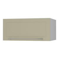 KLAPPHÄNGESCHRANK Kvantum W6B/80 Vanille Matt / Grau Matt 80 / 59 / 36cm - Creme/Grau, Holz/Holzwerkstoff (80/36/59cm) - Feldmann-Wohnen