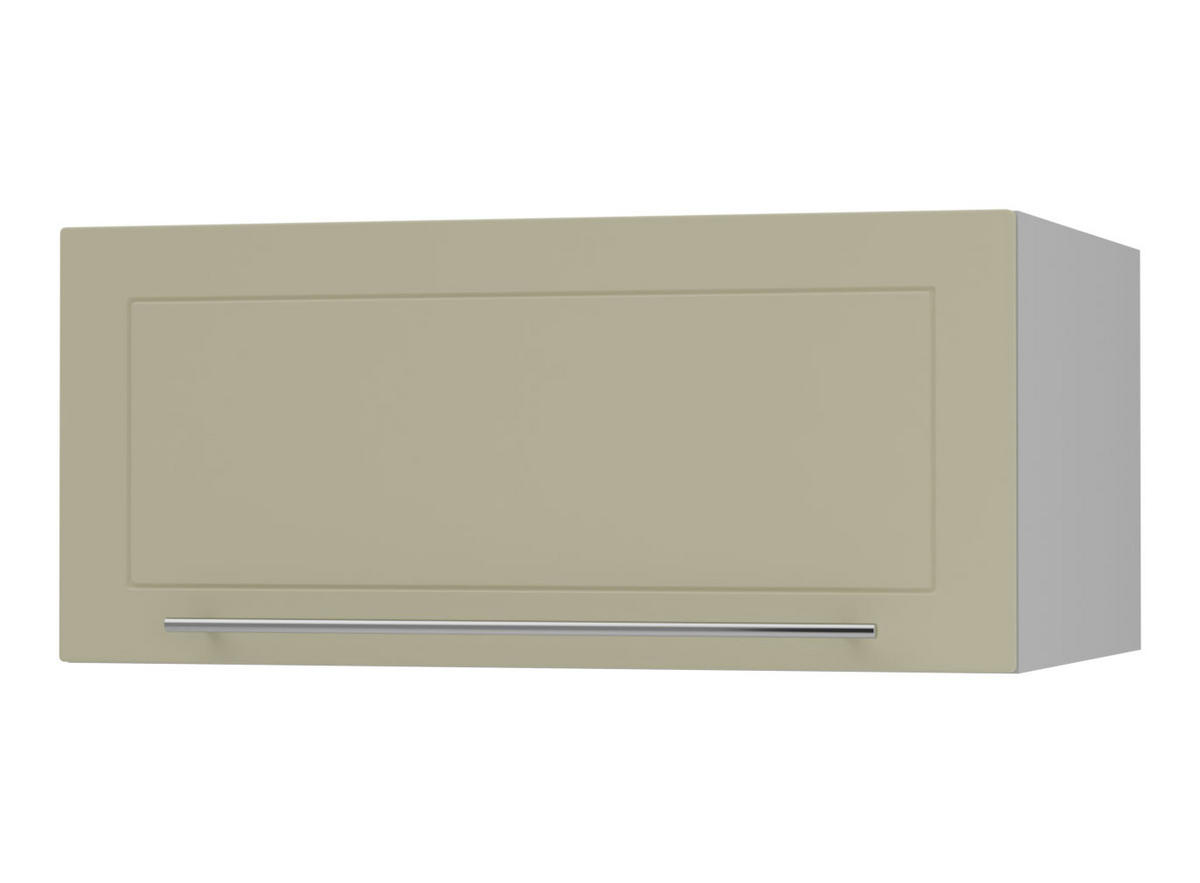 KLAPPHÄNGESCHRANK Kvantum W6B/80 Vanille Matt / Grau Matt 80 / 59 / 36cm - Creme/Grau, Holz/Holzwerkstoff (80/36/59cm) - Feldmann-Wohnen