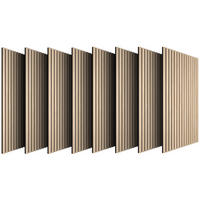 AKUSTIKPANEELE 8er Set Sonic Wall Iv, je 110 x 50 x 1,1 cm, Größe flexibel anpassbar, Eiche hell - Eichefarben, Holz (50/1.1/110cm) - tectake