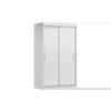 SCHWEBETÜRENSCHRANK Neomi 04 Weiß/Weiß ohne Spiegel 120 cm - Alufarben/Weiß, Holzwerkstoff/Kunststoff (120/200/61cm) - imoebel24