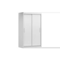SCHWEBETÜRENSCHRANK Neomi 04 Weiß/Weiß ohne Spiegel 120 cm - Alufarben/Weiß, Holzwerkstoff/Kunststoff (120/200/61cm) - imoebel24