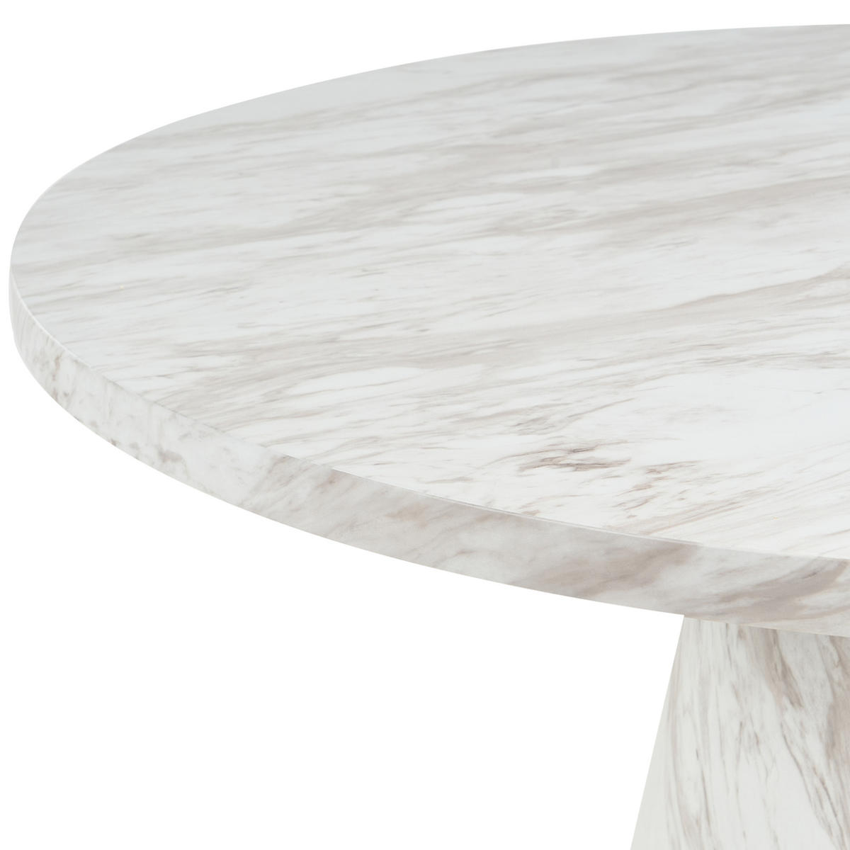 ESSTISCH Weiß Mere - Weiß, Holzwerkstoff (120/120/74cm) - Beliani