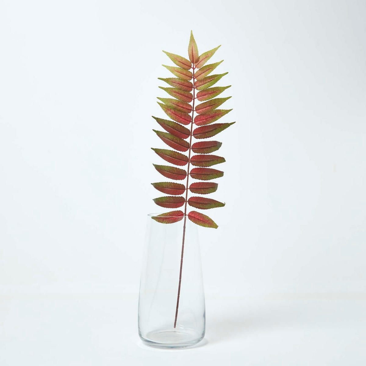 DEKOZWEIG Palmfarn rot-grün, 72 cm - Grün, Kunststoff (72cm) - Homescapes