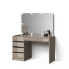 SCHMINKTISCH Imola Greige 120 cm mit LED-Kette - Greige, Holzwerkstoff (120/75/55cm) - Livinity®
