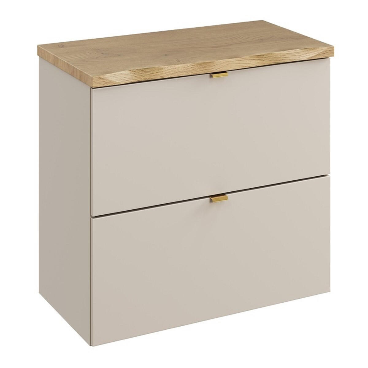 WASCHTISCHUNTERSCHRANK 80 cm 2 Teile - Dalia Cashmere D BM357 in Kaschmir/Matt - Kaschmir, Holz (80/50/48cm)
