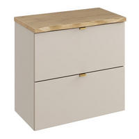 WASCHTISCHUNTERSCHRANK 80 cm 2 Teile - Dalia Cashmere D BM357 in Kaschmir/Matt - Kaschmir, Holz (80/50/48cm)