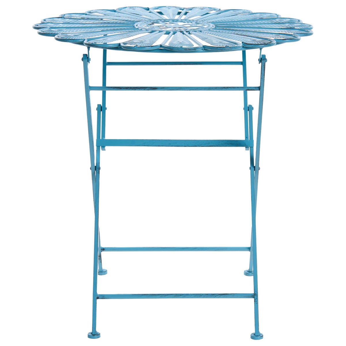 BISTRO STOLEK 71/71 cm Kov Modrý Pavia - modrá, kov (71/71/76cm) - Beliani
