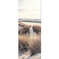 GLASBILD 30x80 cm Strand und Meer - Beige, Glas (30/80cm) - artissimo