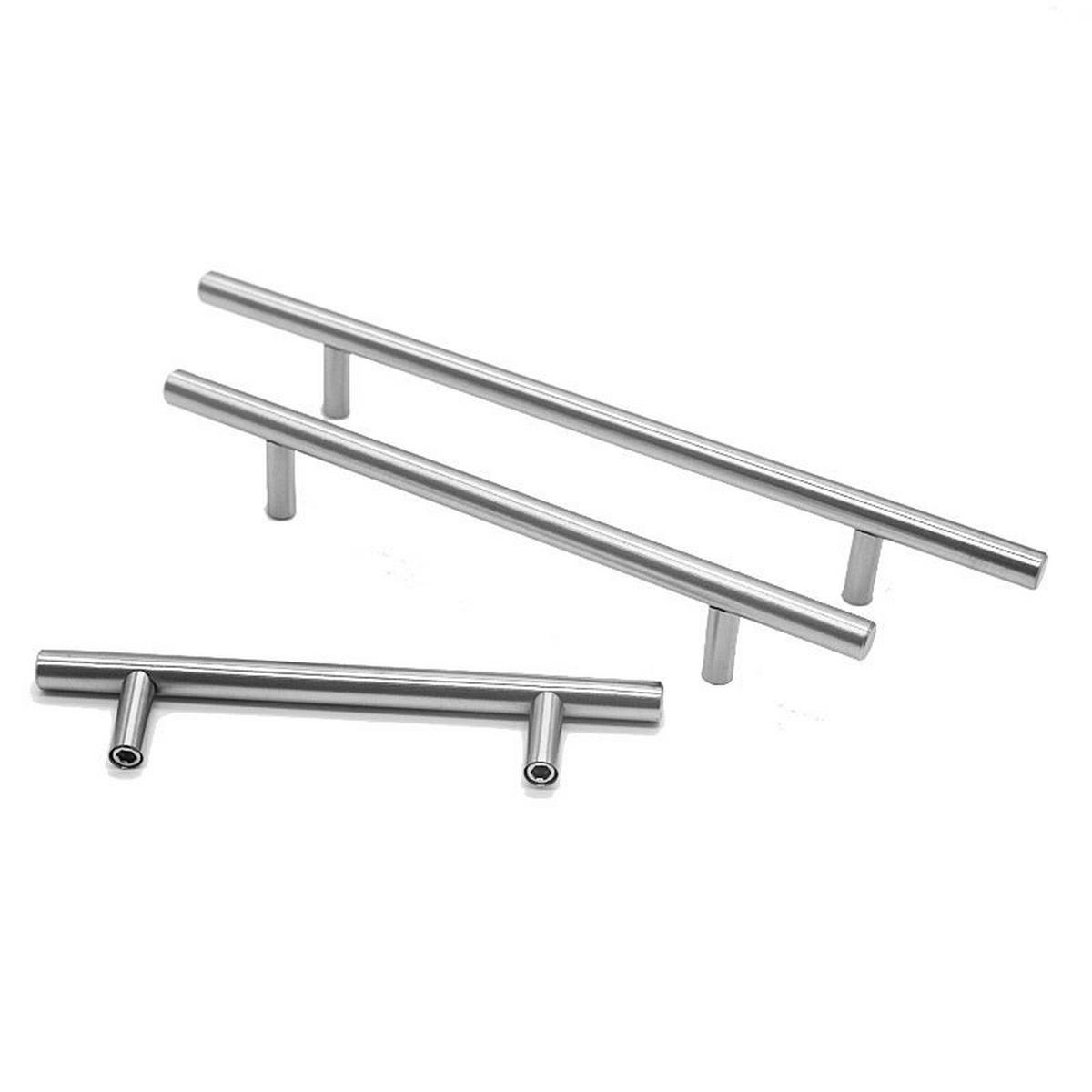 MÖBELGRIFF 10er-Set 96 mm Edelstahl - Silberfarben, Metall (1.2/3.2/15cm)