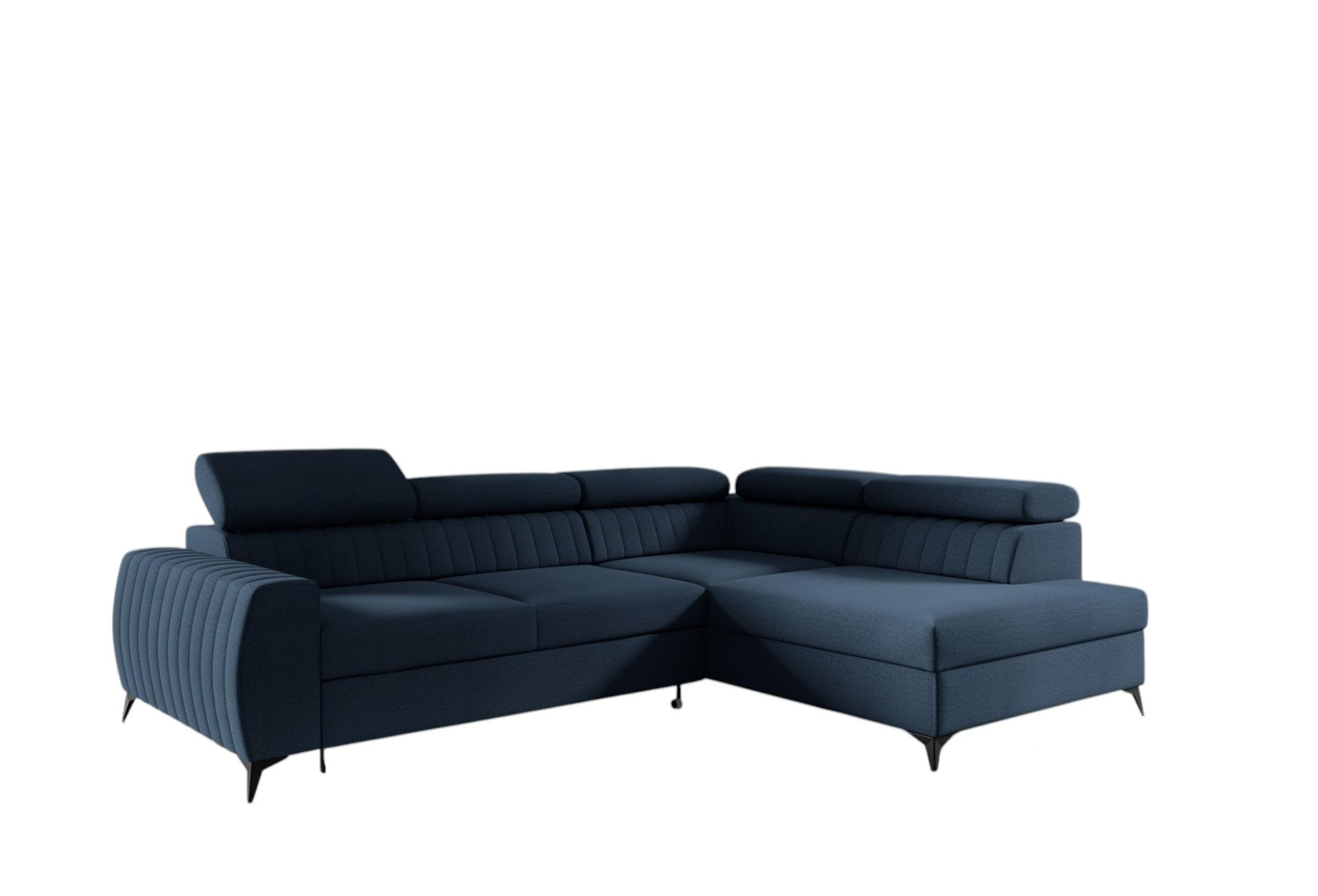 ECKSOFA Toronto - Blau, Holzwerkstoff/Textil (270/200cm) - Fun Möbel