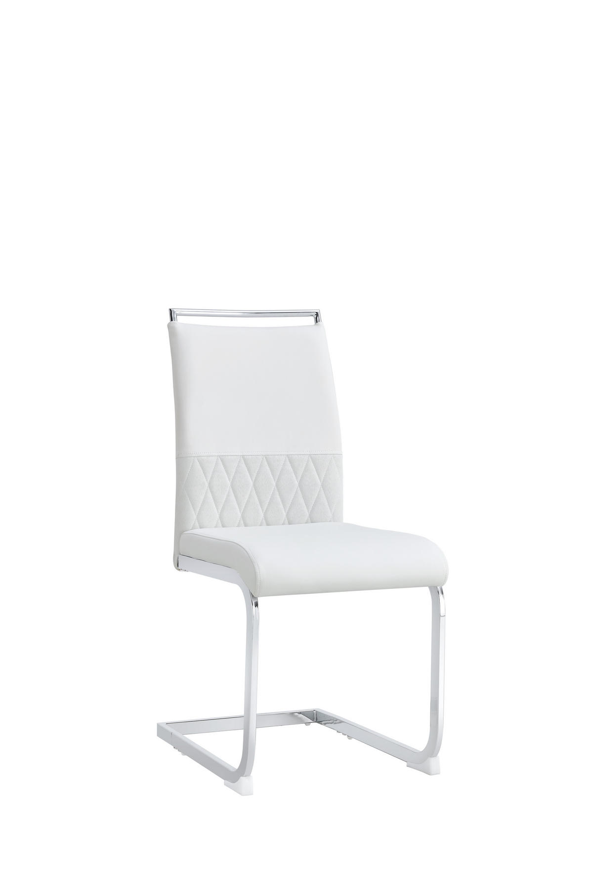 ESSZIMMERSTUHL 2er-Set mit Kunstleder- und Leinenpolsterung, ergonomischer Küchen- und Bürostuhl, weiß - Weiß, Kunststoff (48/95/42cm) - Luhomfu