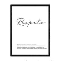 POSTER Wortkunst Respekt Nordisch A4 Schwarzer Rahmen - Schwarz, Papier (29.7/5/21cm) - Nacnic