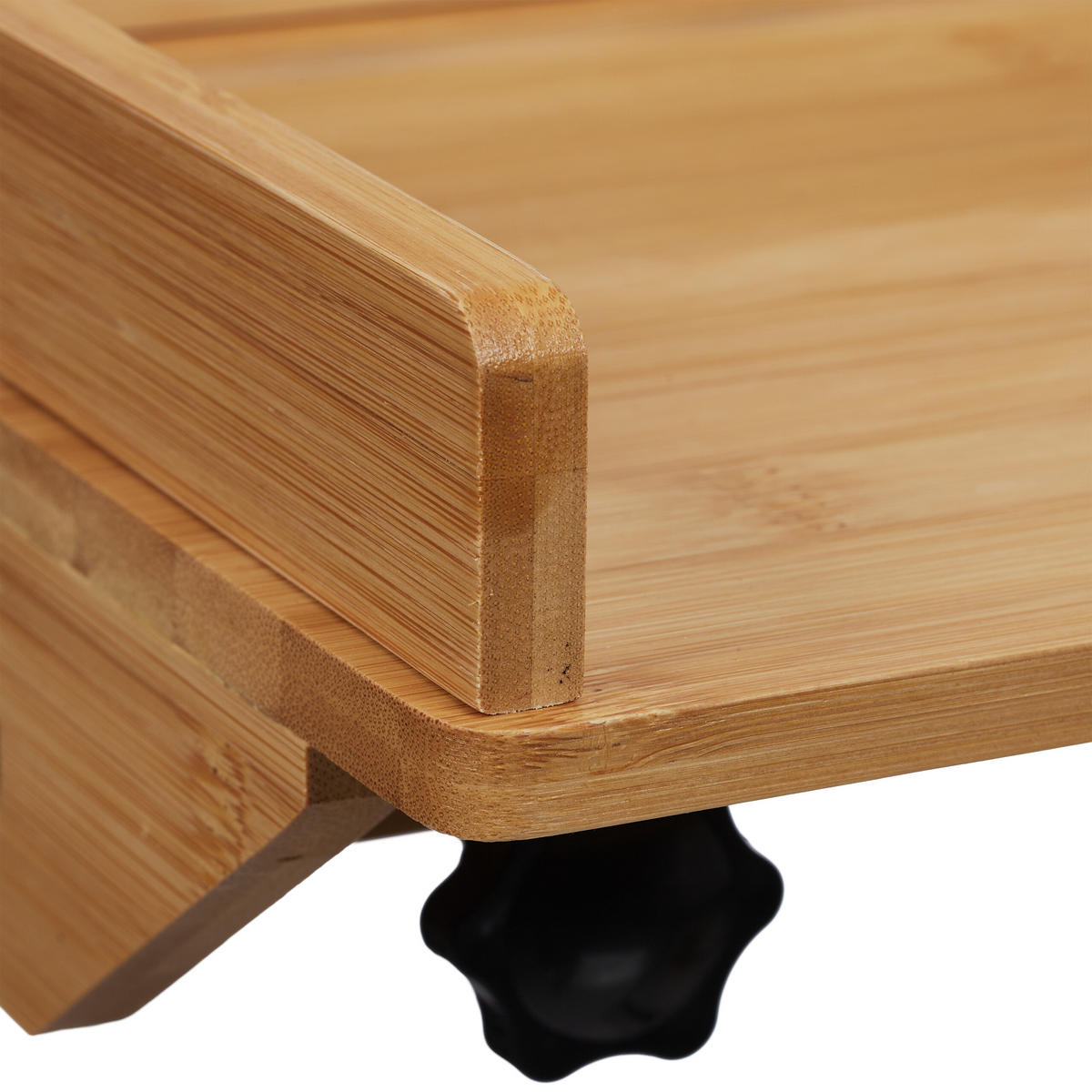 BETTABLAGE - Hellbraun, Holz (36/11.5/24.5cm) - Relaxdays