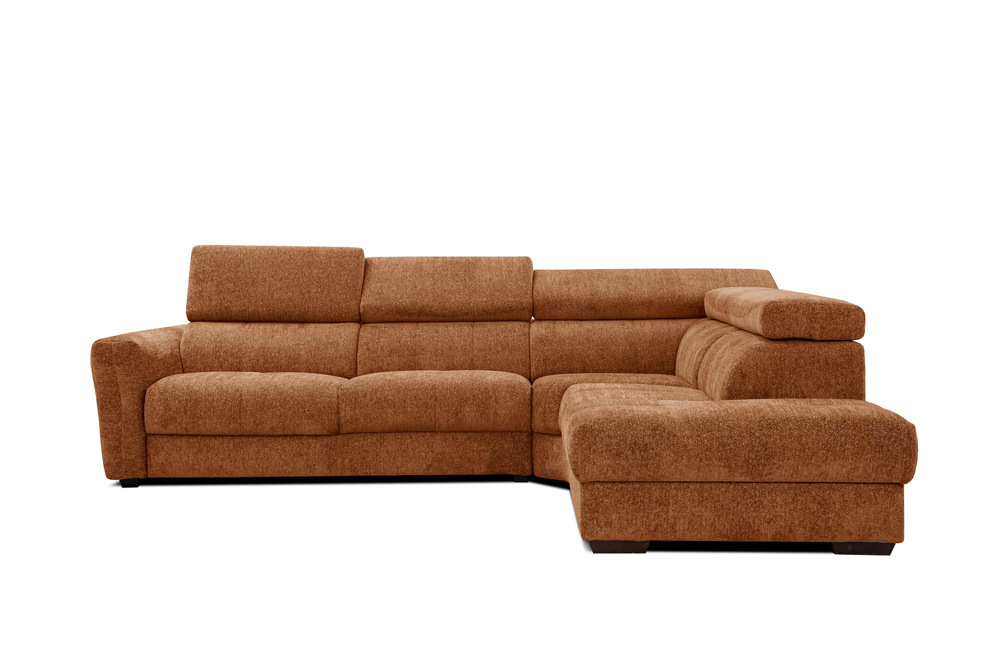 ECKSOFA CALVERA 5-Sitzer, dunkelorange - Dunkelorange, Holzwerkstoff/Textil (298/239cm) - Courtois Laville