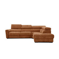ECKSOFA CALVERA 5-Sitzer, dunkelorange - Dunkelorange, Holzwerkstoff/Textil (298/239cm) - Courtois Laville