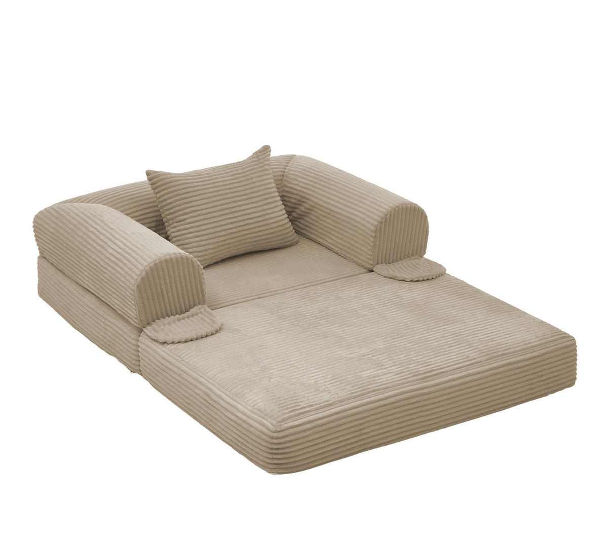 SCHLAFSOFA DE-35175 klappbar 2-in-1 Braun - Braun, Textil (85/65/120cm) - ComfortXL