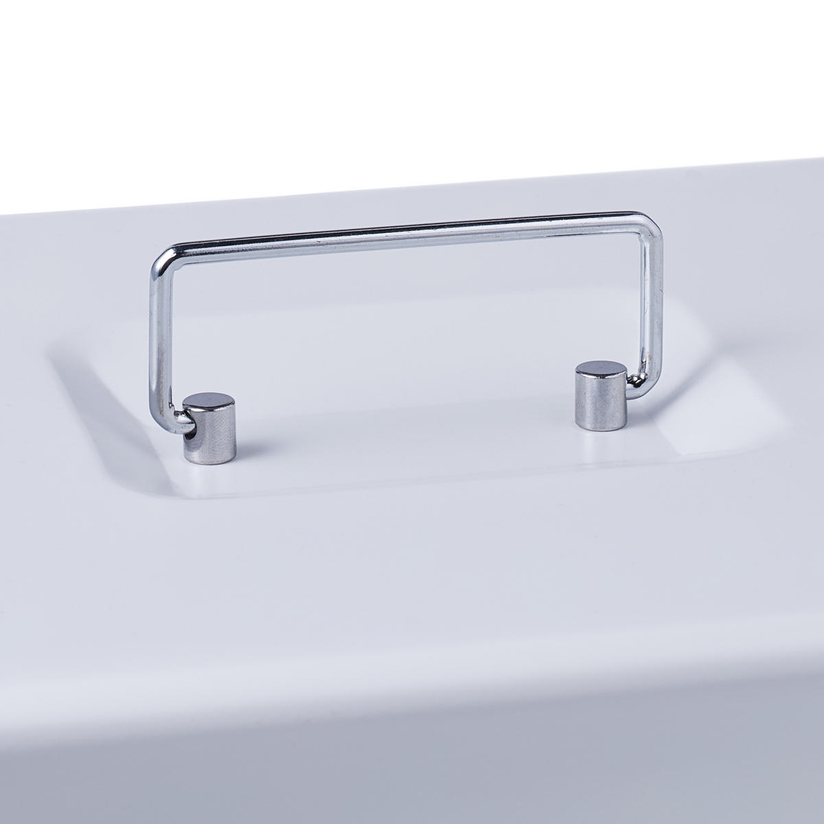 GELDKASSETTE - Weiß, Kunststoff/Metall (30.5/8.5/24.5cm) - Relaxdays