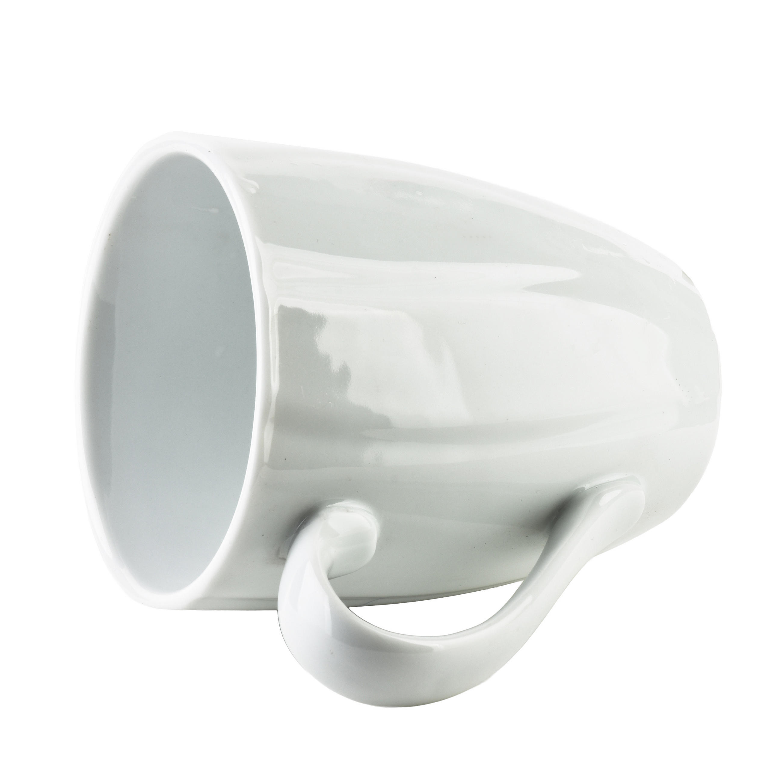 BECHER Basic weiß 9.5/13.5/11 cm Porzellan - Weiß, Keramik (0.45L) - Mondex