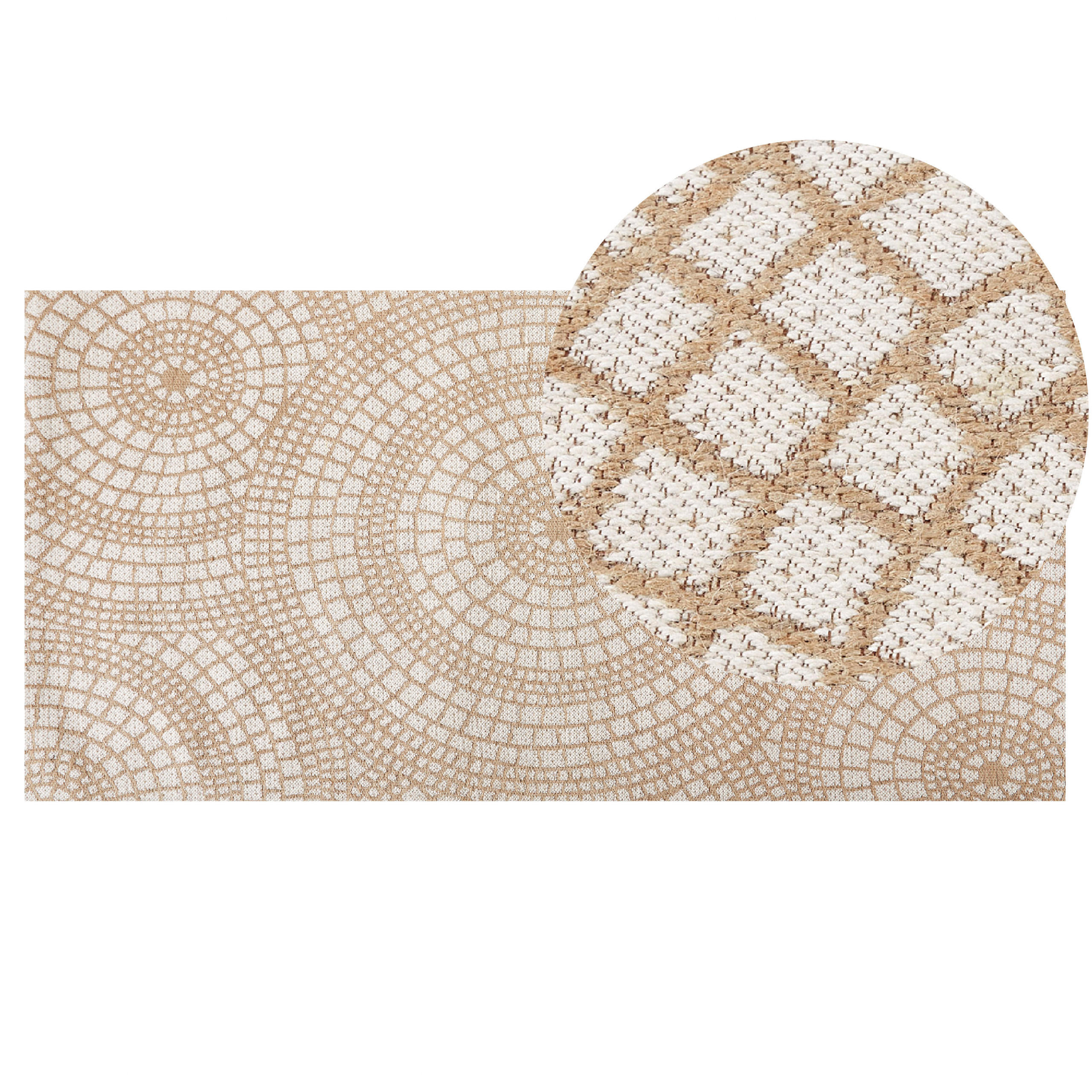 TEPPICH geflochten Ariba 150/80 cm - Beige, Naturmaterialen (80/150cm) - Beliani