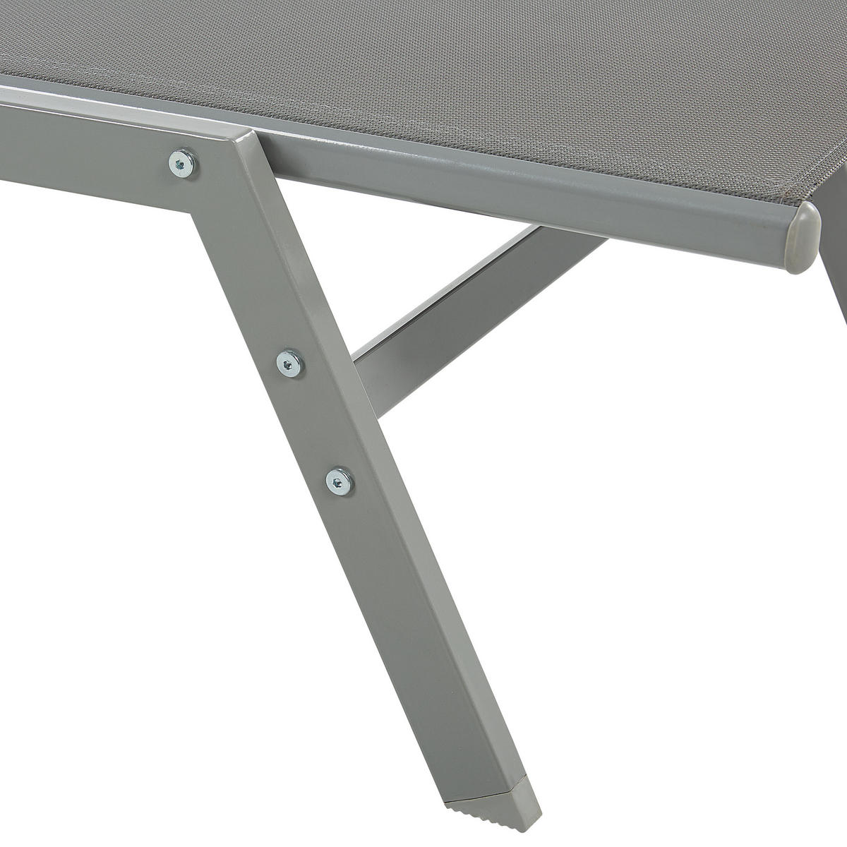 GARTENLIEGE grau Vernazza - Grau, Metall (63/94/191cm) - Beliani