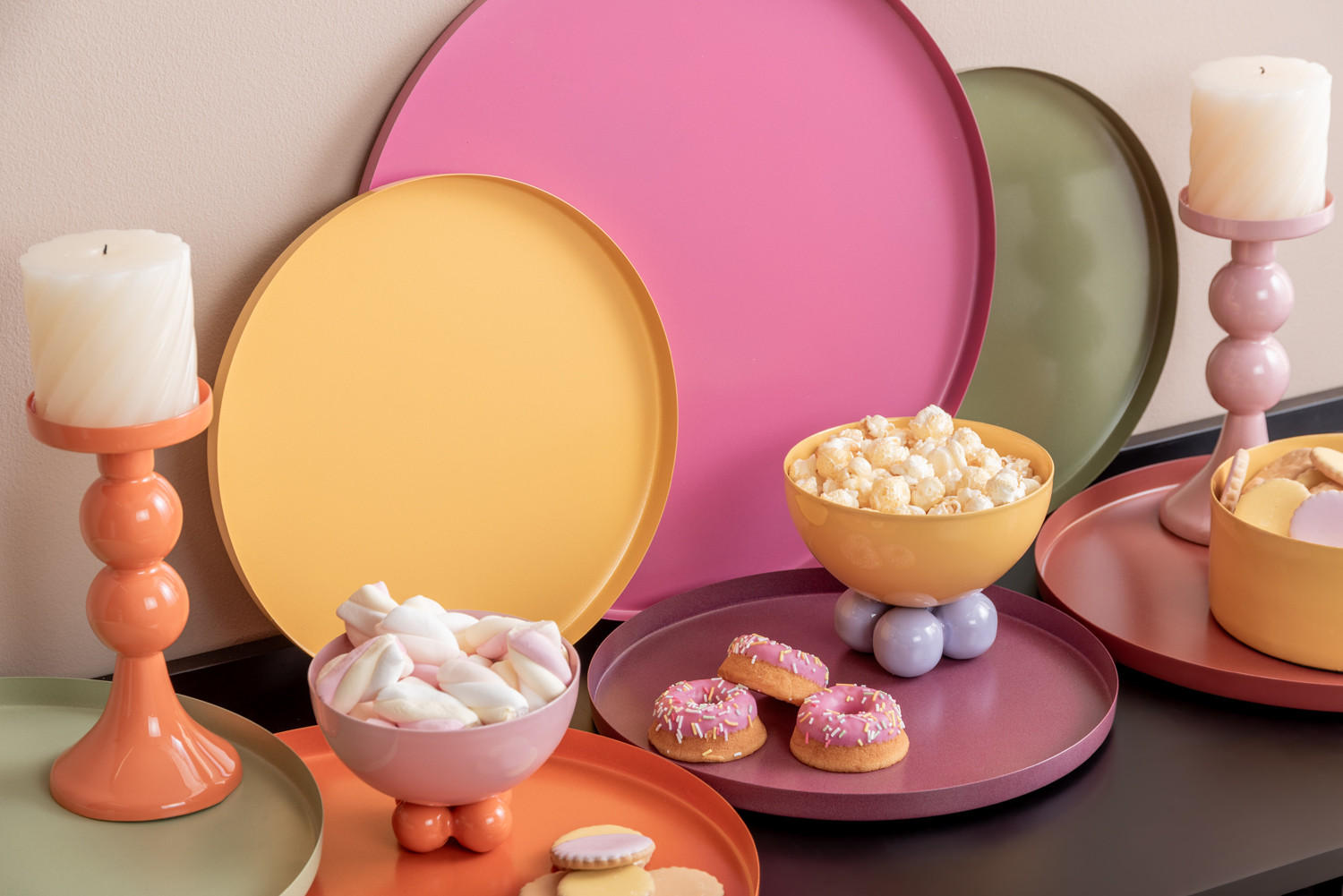 SERVIERTABLETT Servir 30/30/1 cm - Orange, Metall (30/1/30cm) - Present Time