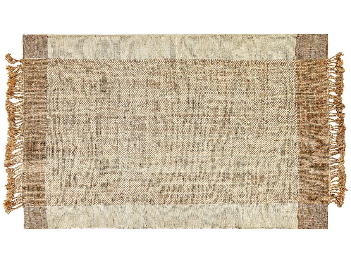 TEPPICH geflochten Dedemli 230/160 cm - Beige, Naturmaterialen (160/230cm) - Beliani