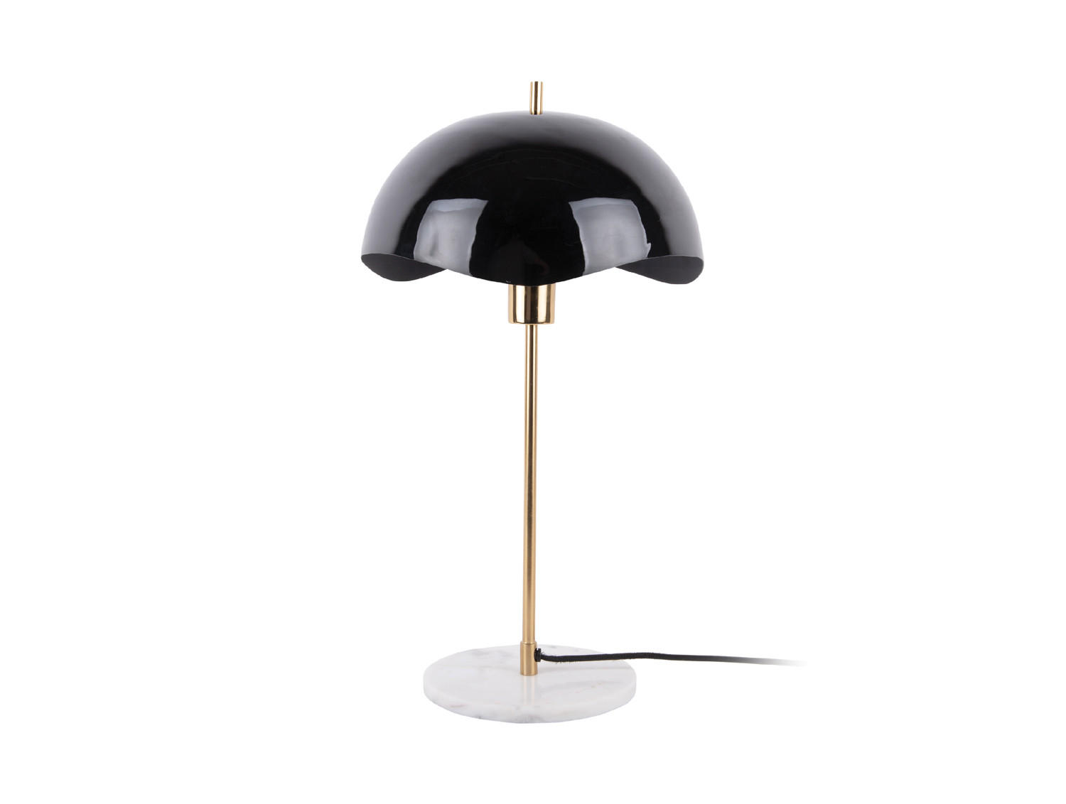 TISCHLAMPE Waved Dome 30/30/56 cm - Schwarz, Metall (30/30/56cm) - Leitmotiv