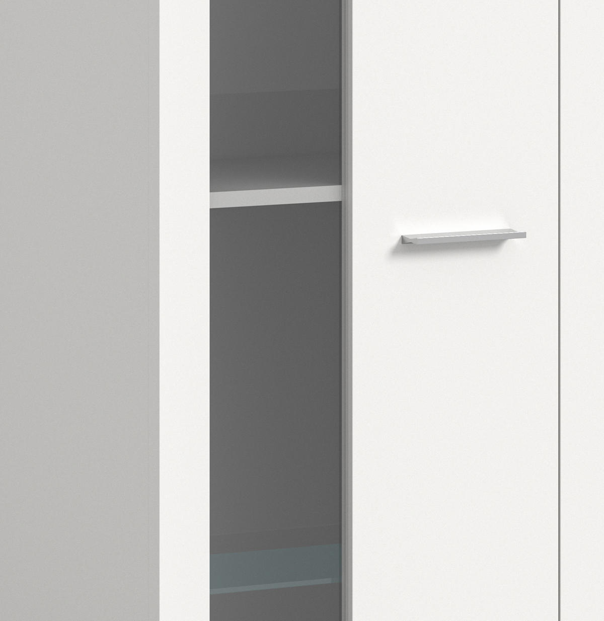 VITRINE JAM (B/H/T: ca. 60/159/35 cm) in weiß/weiß - Weiß, Holzwerkstoff (60/159/35cm)