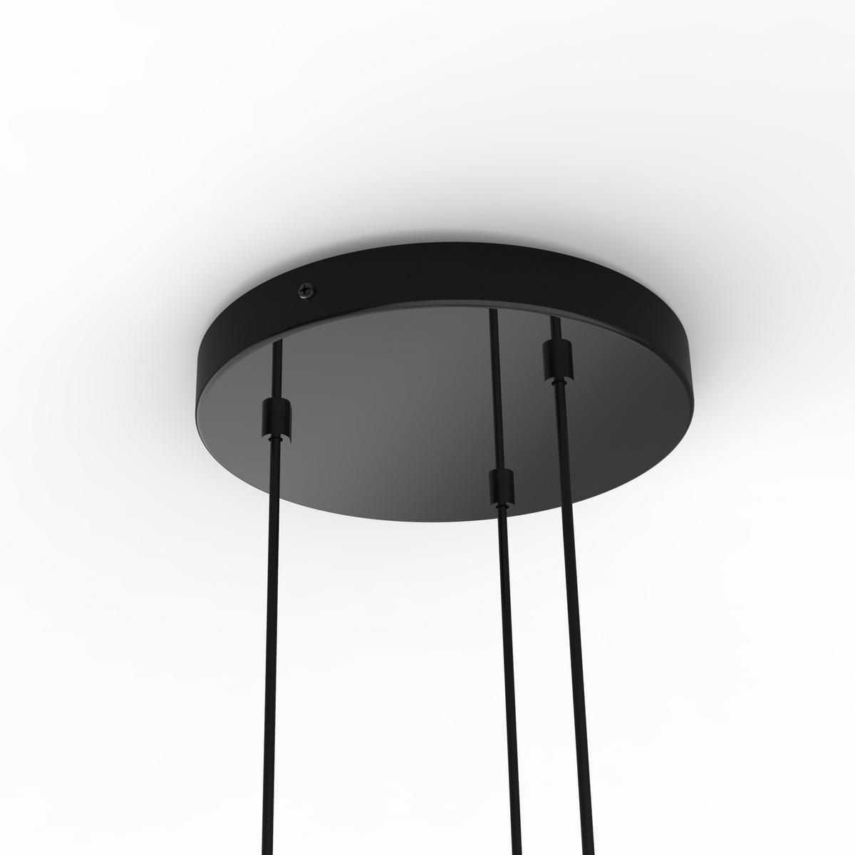 HÄNGELEUCHTE - Schwarz Hochglanz, Metall (35/35/22cm) - Lumicom