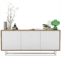 KOMMODE Apollo 3D Eiche wotan Weiß Matt 168 cm - Weiß, Holzwerkstoff/Metall (168/72/35cm) - Meble Lindner