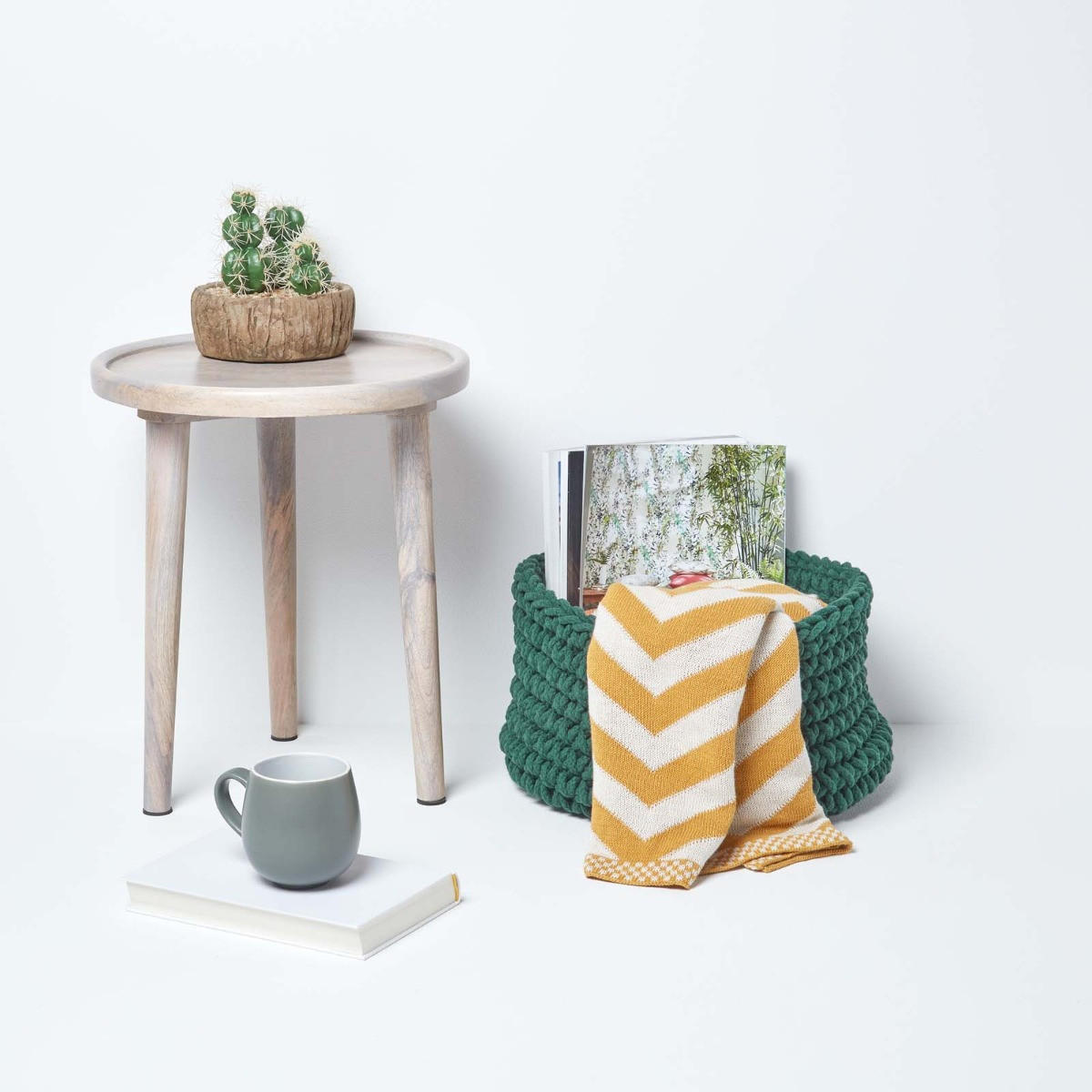 AUFBEWAHRUNGSKORB Baumwolle 37/21 cm - Waldgrün, Textil (37/37/21cm) - Homescapes