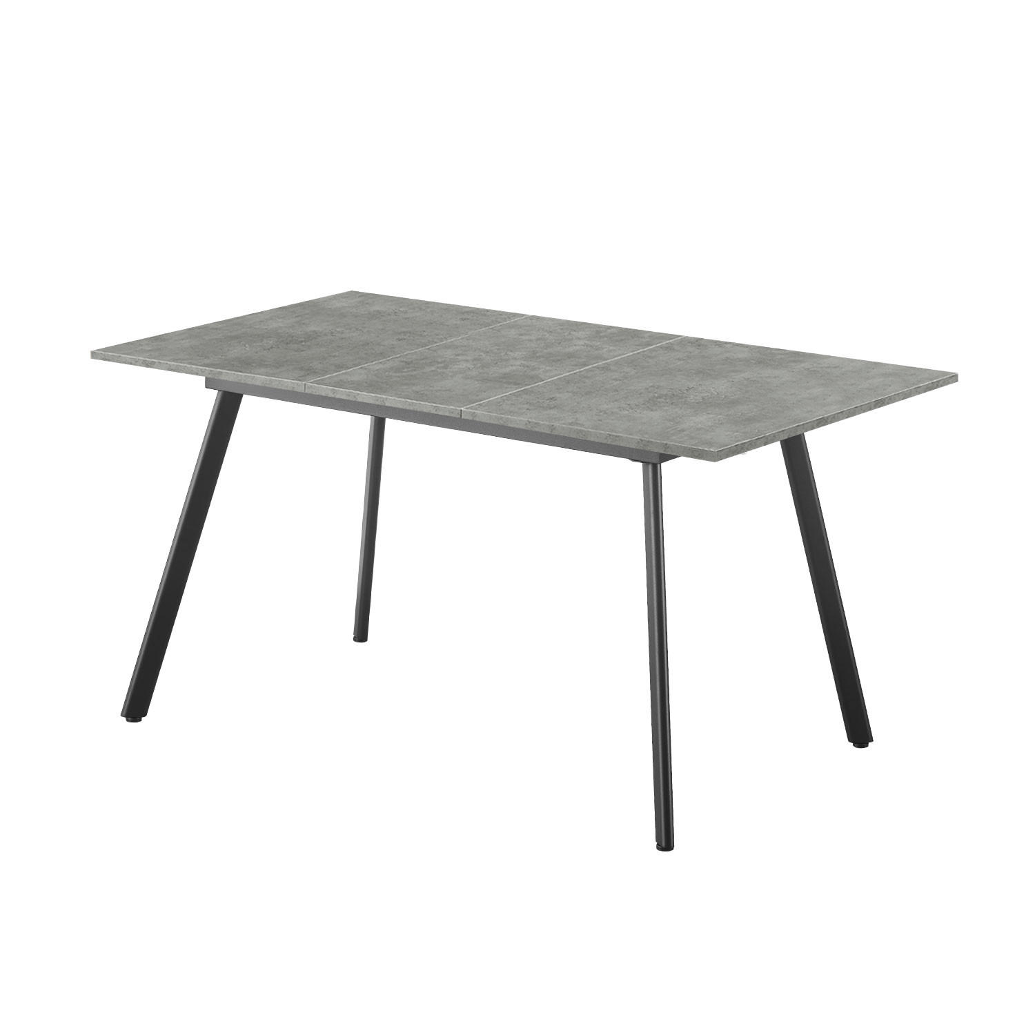 ESSTISCH MARA 120-160/80/76 cm Beton - Anthrazit, Holz (80/120/76cm) - B&D Home
