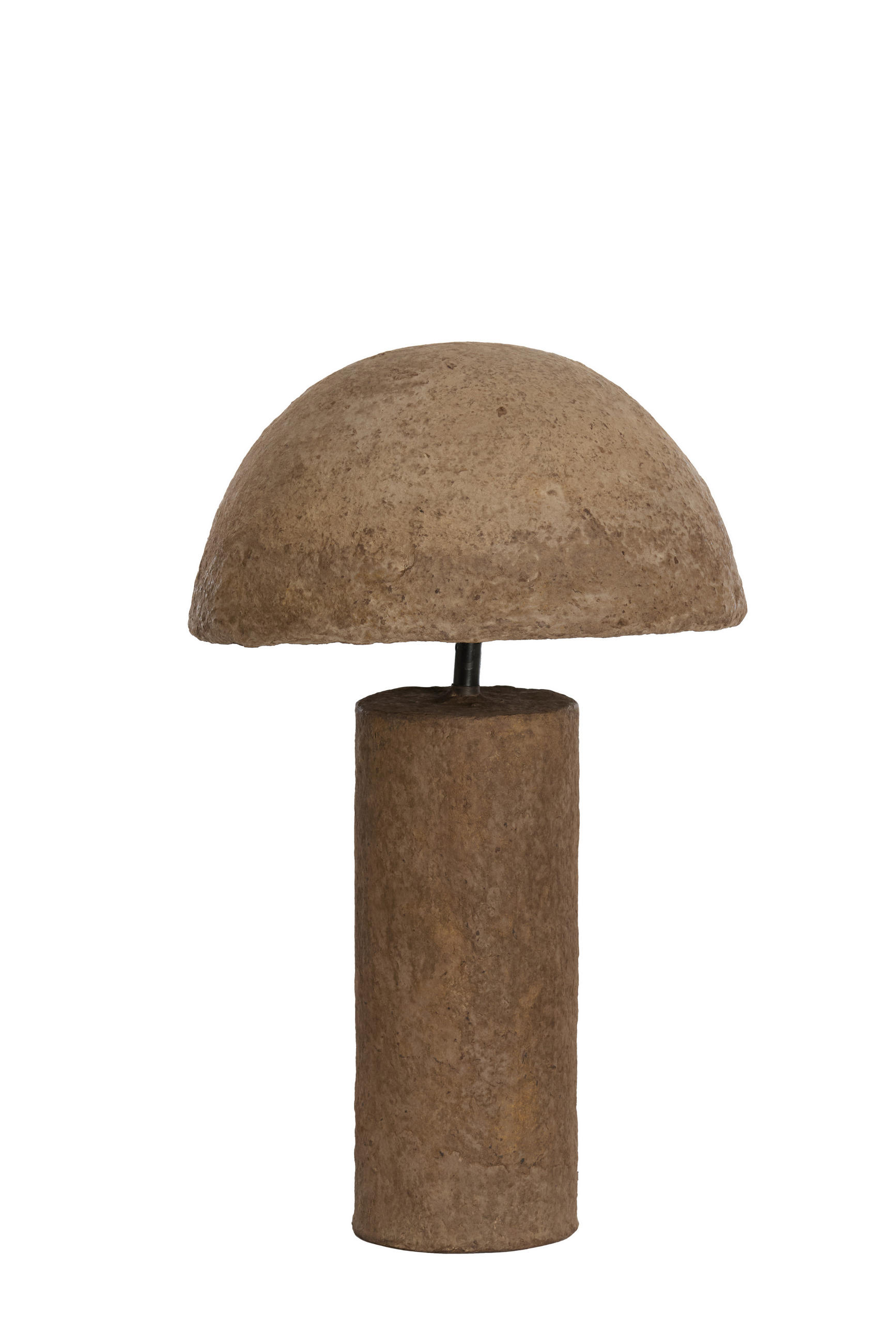 TISCHLAMPE Qazu Braun Ø30/48 cm - Dunkelbraun, Papier (30/30/48cm) - Light & Living