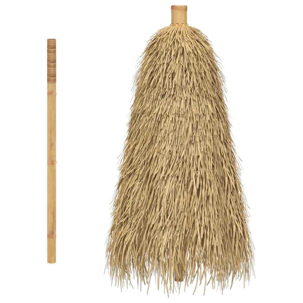 TIKI-SCHIRM Mit Bananenblatt-Dach 180 Cm Bambus - Braun, Naturmaterialen (180/180cm) - vidaXL