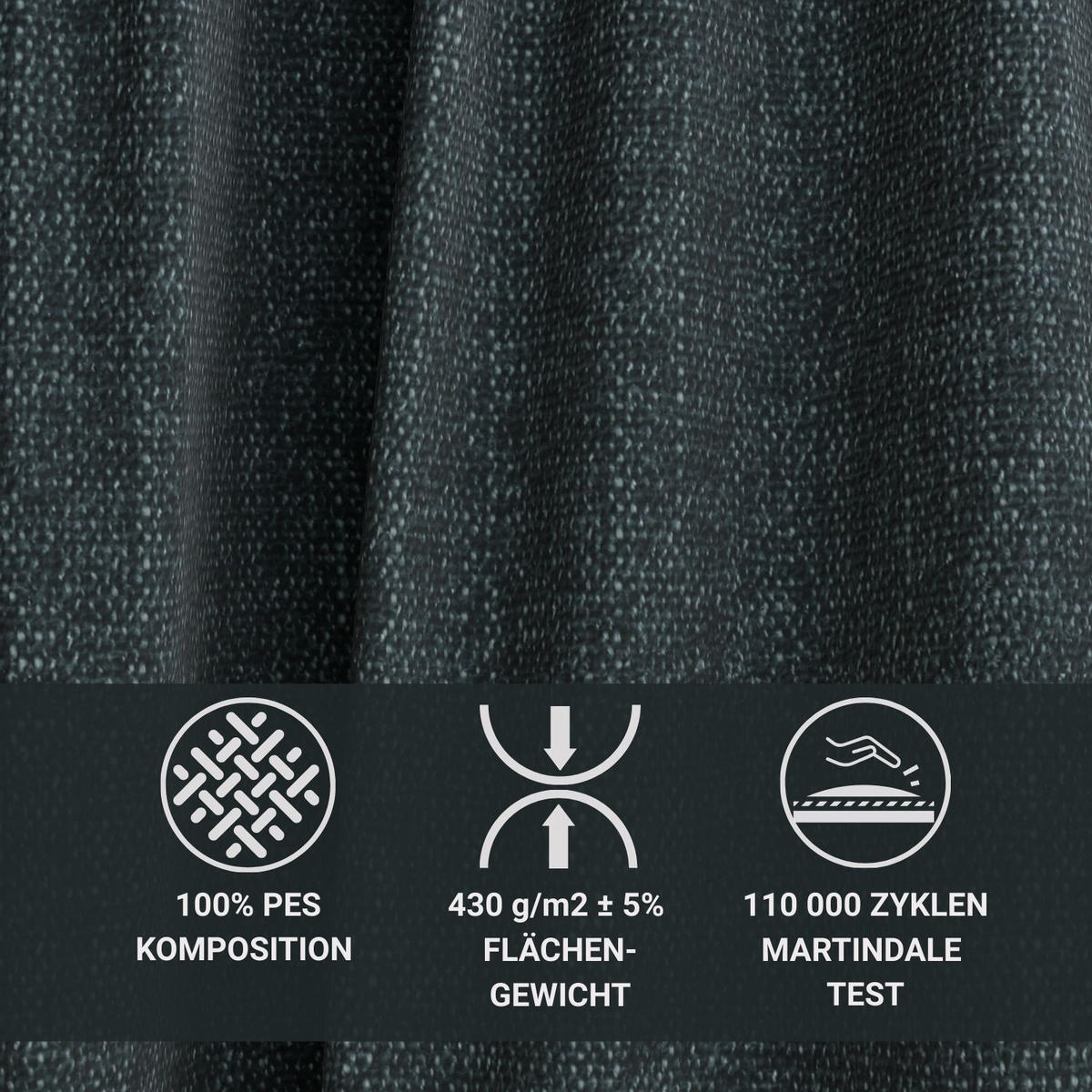 ECKSOFA Maze Türkis Webstoff - Links Seite - Türkis/Schwarz, Holz/Holzwerkstoff (185/294cm) - Maison de Reve