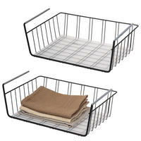 SCHRANKKÖRBE 2er-Set, schwarz - Schwarz, Metall (41/14/26cm) - eluno