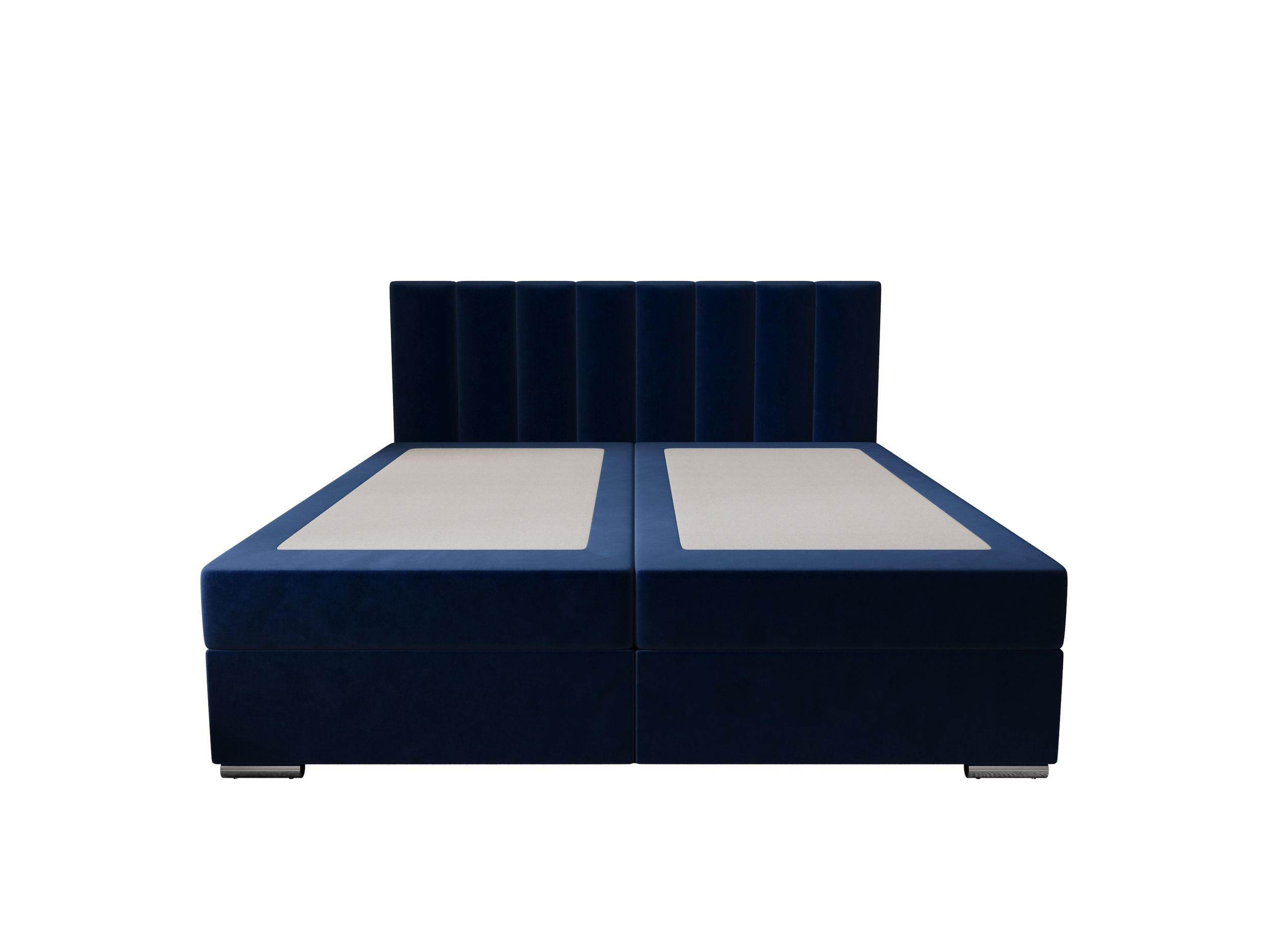 BOXBETT ZILANO 2 mit Matratze H3 und Topper 160x200 Itaka 11 - Dunkelblau, Holz/Textil (160/200cm) - Bedante