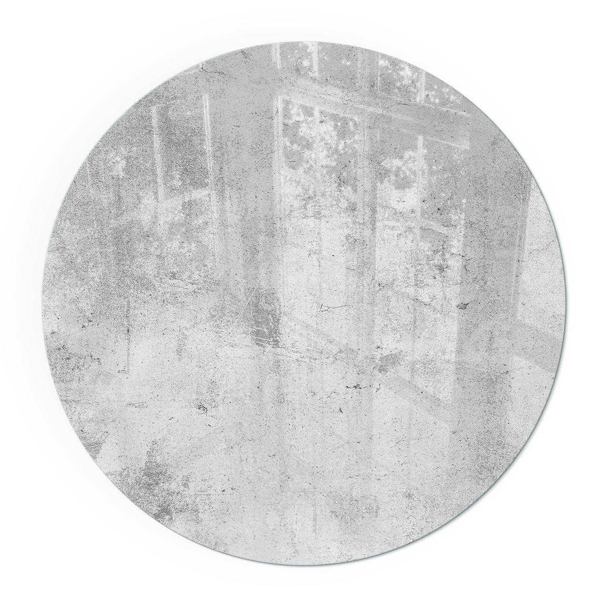 GLASPLATTE für Kamin Ø 100 cm - Grau, Glas (100/100/0.4cm) - TULUP