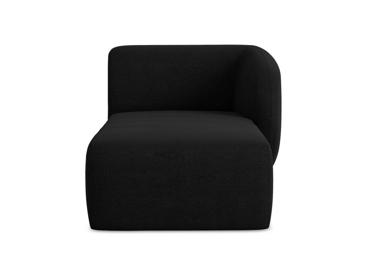 SOFAELEMENT Rechts Bouclé Stoff Schwarz - Schwarz, Holzwerkstoff/Kunststoff (91/75/166cm) - Makamii