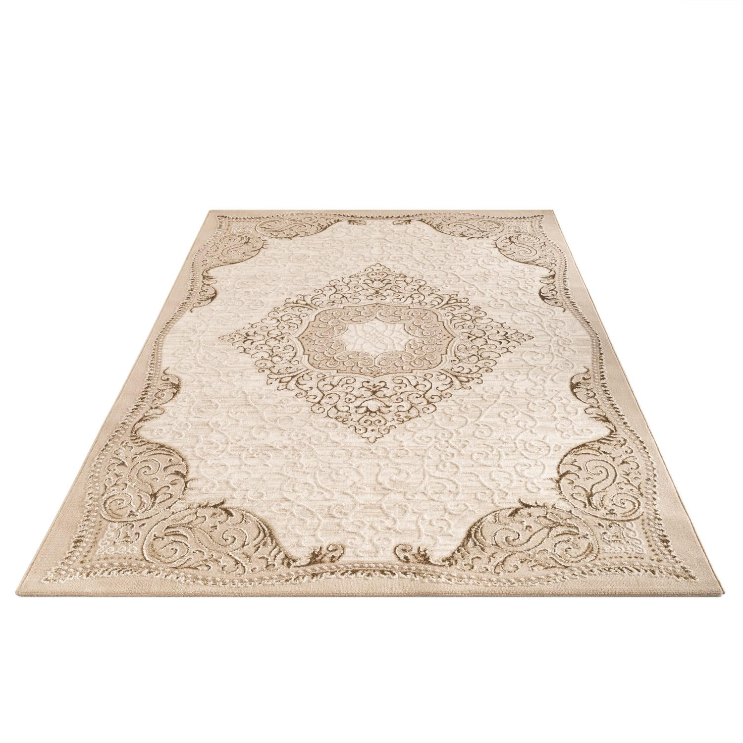 TEPPICH Kurzflor Orientalisch Wohnzimmer Beige Rechteckig 200x280 - Beige, Textil (200/280cm) - KADIMA DESIGN