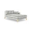CHAISELONGUE rechts Mamaia aus Samt silber - Silberfarben, Textil (102/75/185cm) - Micadoni