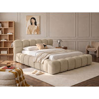 POLSTERBETT Mira Beige 180/200 cm Boucle mit Bettkasten - Beige, Textil/Metall (180/200cm) - wonello