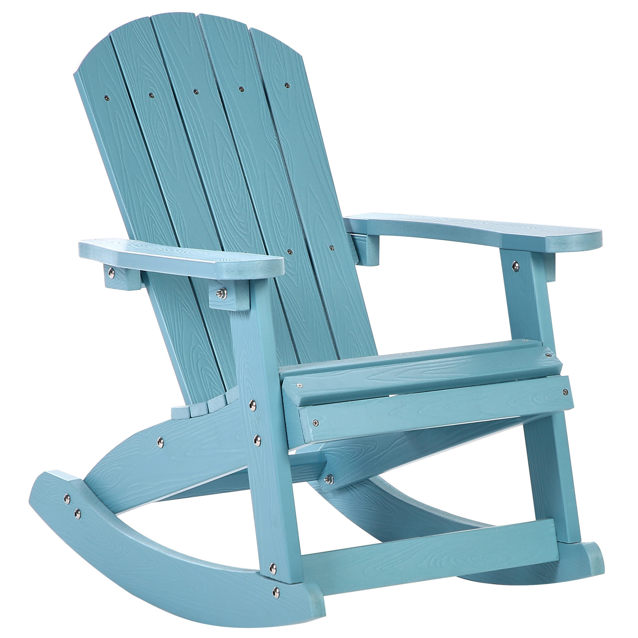 GARTEN-SCHAUKELSTUHL Blau Adirondack - Blau, Kunststoff (52/67/68cm) - Beliani